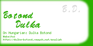 botond dulka business card